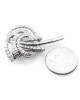 Abstract Diamond Swirl Pin in Platinum